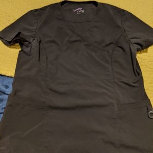 Lynx black scrub top